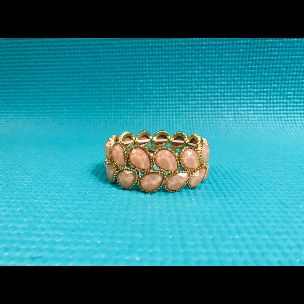 Light pink statement bracelet